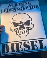 Achtung Lebensgefahr Diesel Aufkleber Thüringen - Geisa Vorschau