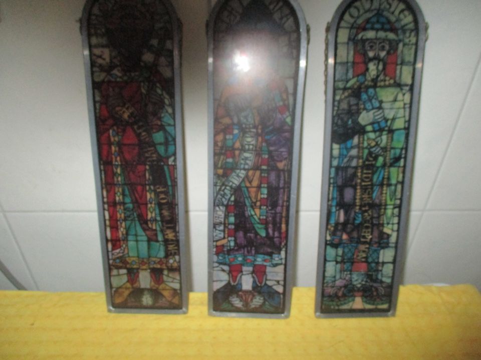 3 Glasbilder mit Bleirahmen zum aufhängen. in Troisdorf