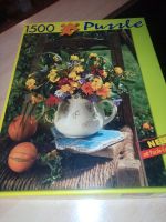 Gebrauchtes Puzzle, 1.500 Teile, Bookmark Verlag, "Bunter Blumens Rheinland-Pfalz - Lampaden Vorschau