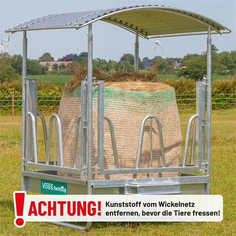 VOSS.farming Viereckraufe "Hobby", Heuraufe mit Dach in Viöl