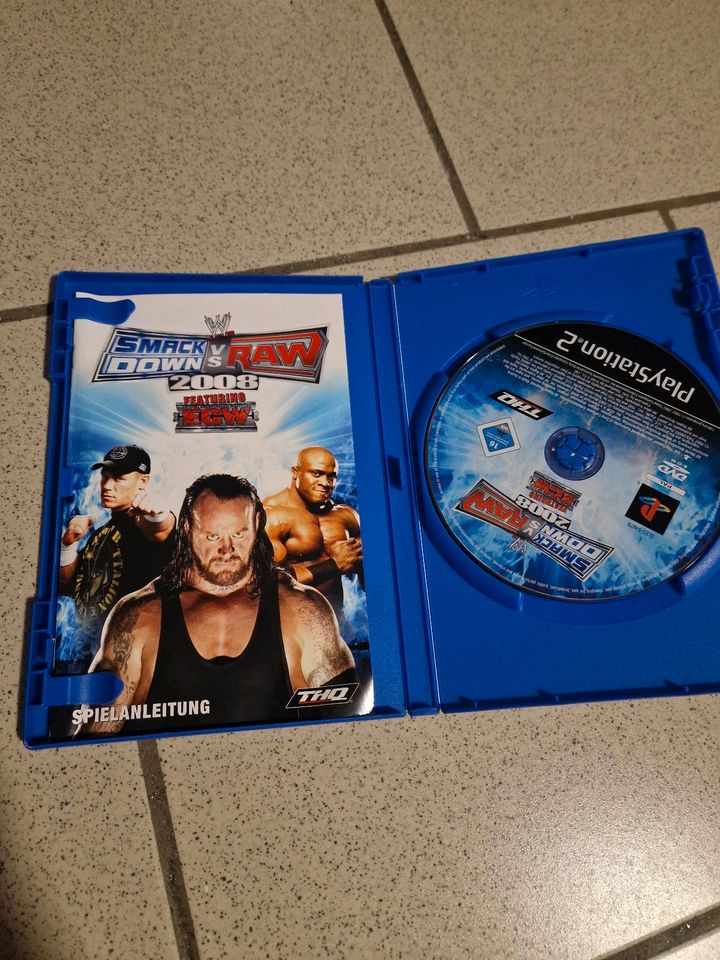 PS2 - WWE SmackDown! vs. Raw 2008 (inkl Booklet) in Würselen