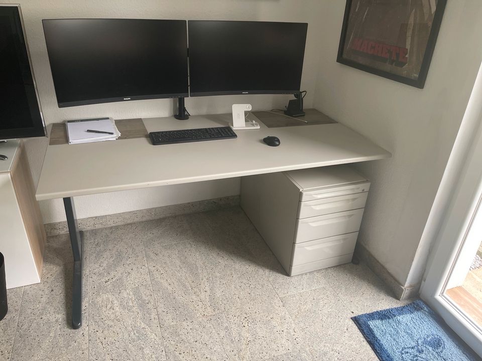 Schreibtisch 160x80cm mit Rolltainer Home Office in Willich