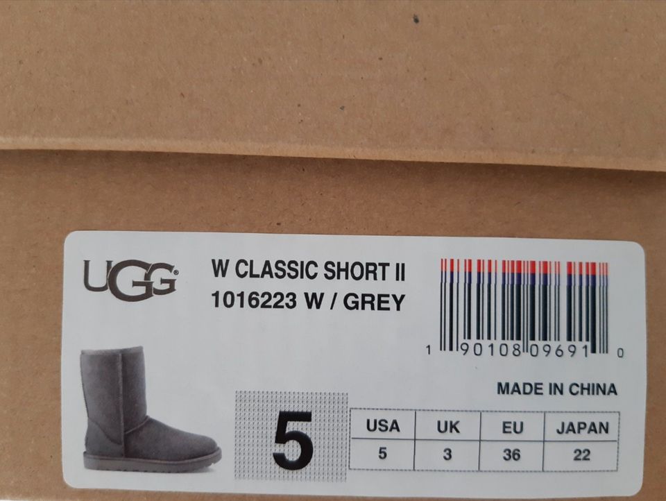 UGG Winterstiefel für Damen Größe 36 in grey in Wilmersdorf bei Pritzwalk