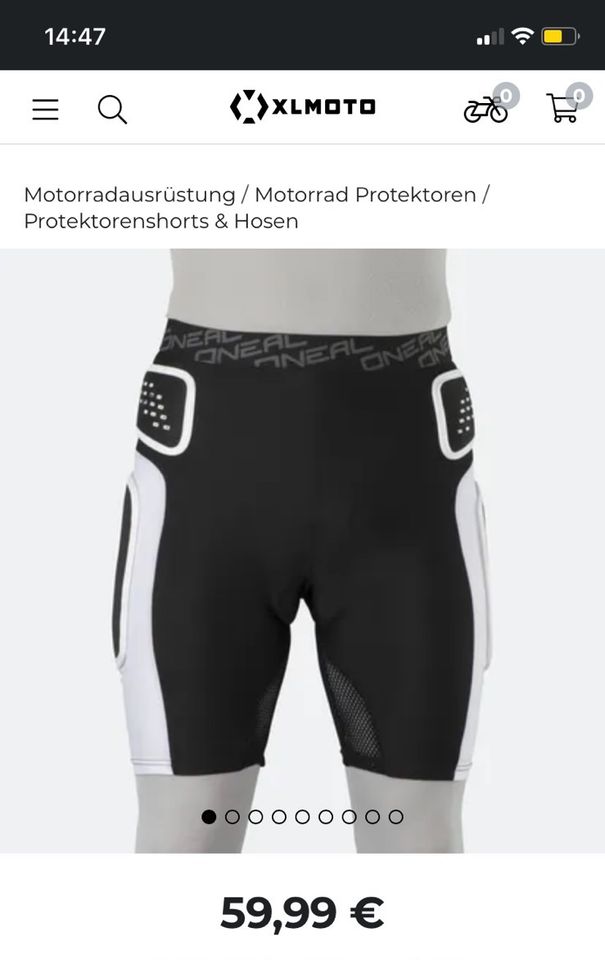 O‘Neal Protektorenshorts Hüftprotektor Motorrad, M, inkl. Versand in Troisdorf