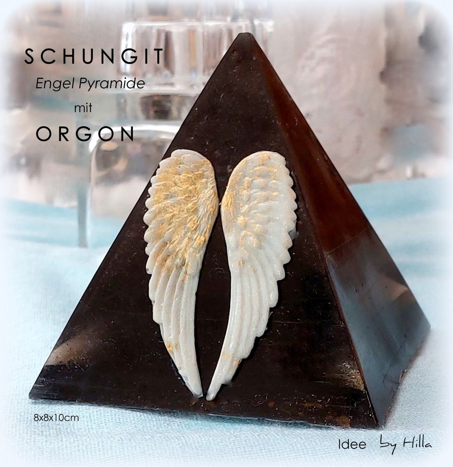 Schungit "Engelpyramide" mit ORGON - in 2 Größen- Idee by Hilla in Groß-Gerau