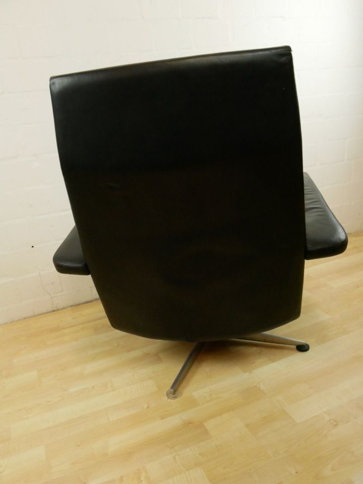 Kaufeld Sessel - Lounge Chair - Leder - Chrom/Schwarz - Vintage in Hiltrup