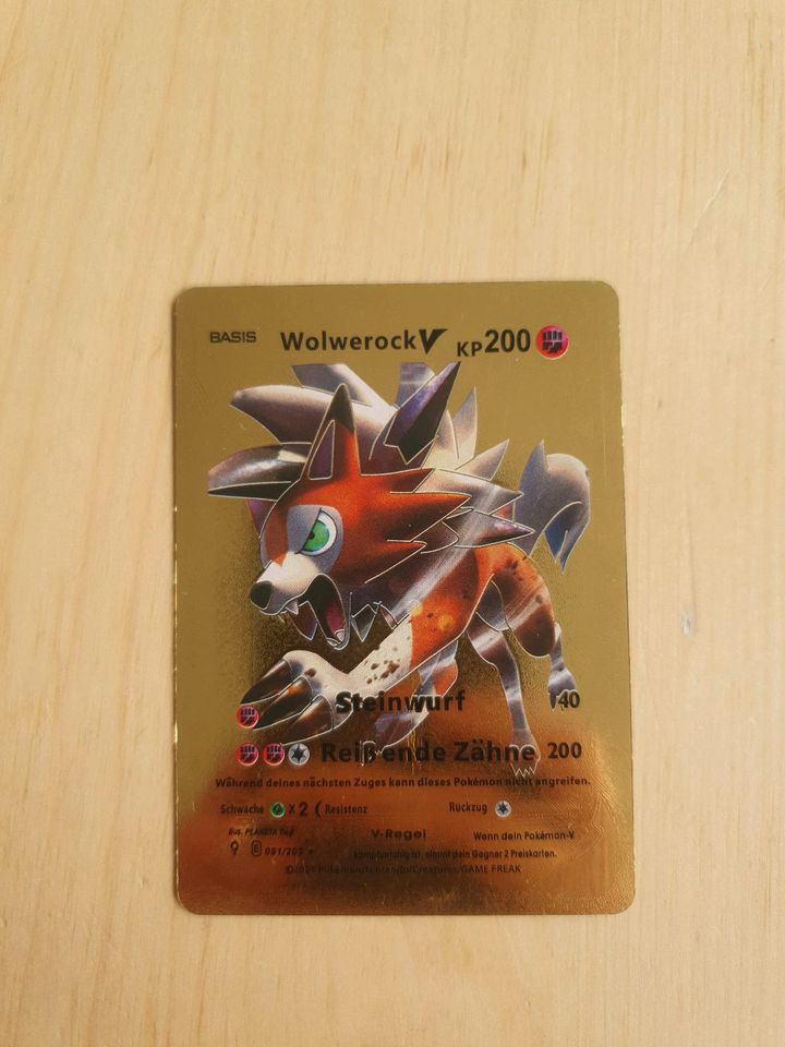 Pokemon-Karte Wolwerock V KP200 in Zapfendorf