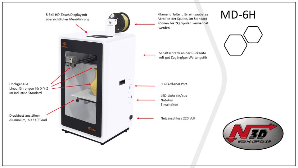 3d-Industrie Drucker  Mingda MD-6H in Hüffenhardt