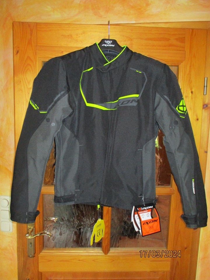 IXON Challenge Textil Motorradjacke Gr. L (48-50) schwarz TOP NEU in Blankenheim