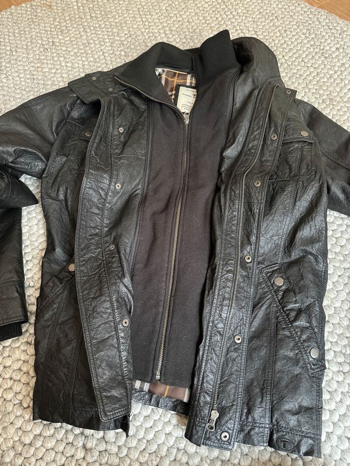 Echt Leder Jacke Tom Tailor Herren XL XXL schwarz in Mainz