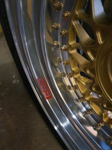 BBS Aufkleber groß (50x210 mm) rot weiß Auto Tuning Optik Styling 50 Jahre  BBS