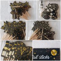 Neu Set 24x Silvester Cocktail-Sticks Spicker Spieße Gold Silber Nordrhein-Westfalen - Neuss Vorschau