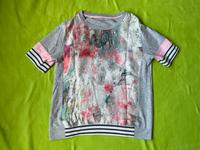 Marc Cain Marc Cain Blusenshirt T-Shirt mit Seide 40 N4 grau rosa Baden-Württemberg - Ulm Vorschau