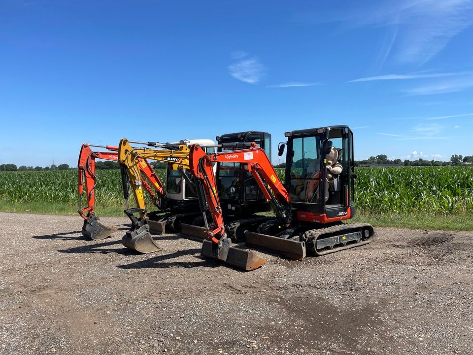 Bagger, Kubota, Kx-19, Mieten, Vermietung, U27-4, Minibagger in Euskirchen