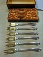 Set 6 Alte Kuchen Gabeln BSF Platura versilbert Antik Box Karton Dresden - Blasewitz Vorschau