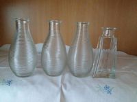 Vier kleine Ikea Vasen, Glas transparent gemustert Niedersachsen - Herzberg am Harz Vorschau