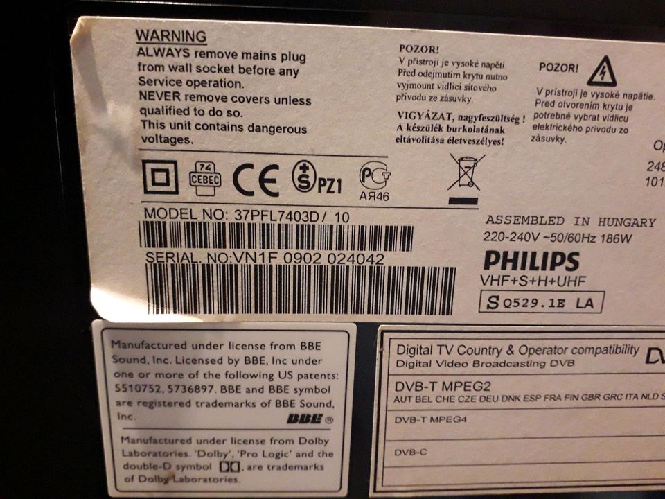 Philips LCD 37PFL7403D/10 TV 37 zoll in Feuchtwangen