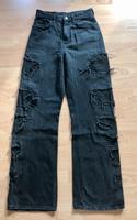 BERSHKA coole Jeans schwarz Gr. 36 S/XS destroyed Klipphausen - Weistropp Vorschau