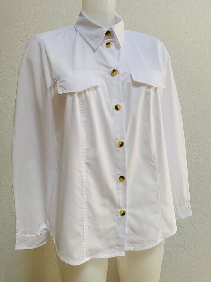 Collection L Bluse Damen Shirt ecru Gr. 40. Neu Kragen Knopf in Greifenberg Ammersee