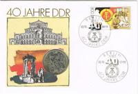 Numisbrief vom 3.Okt.1989 mit Münze 10 Mark 1989 40 Jahre DDR Baden-Württemberg - Ditzingen Vorschau