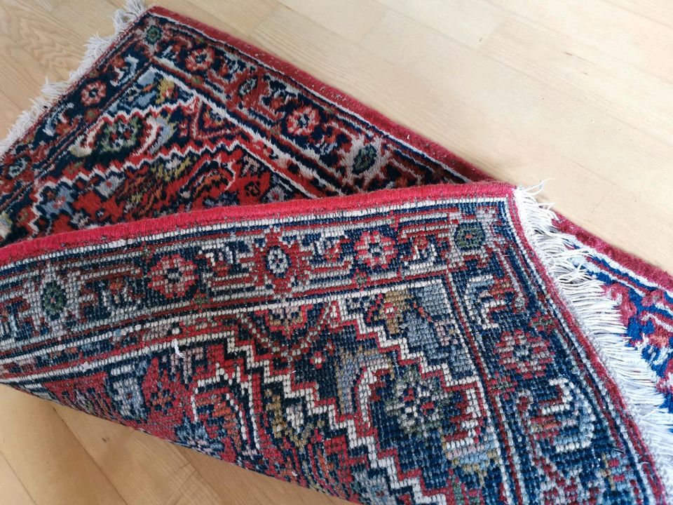 10 Teppiche Mir Orientteppich blau rot gemustert kariert Fransen in Oldenburg