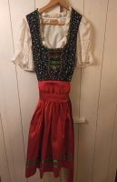 Süßes Dirndl knielang Waldmotiv rot schwarz weiß Kleid Bluse Baden-Württemberg - Tübingen Vorschau