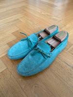 Tod‘s Gommino Driving Loafer Grün Rauleder EU 43 UK 9 Frankfurt am Main - Dornbusch Vorschau