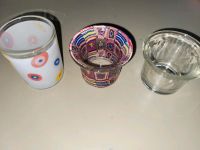 Teelichthaler 3x Gläschen Glas Teelicht Kerzenhalter bunt Rheinland-Pfalz - Höhn Vorschau