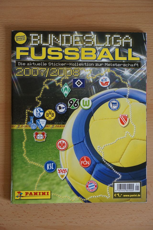 Panini Fussball Bundesliga Sticker Album 2007/2008 vollständig in Nersingen