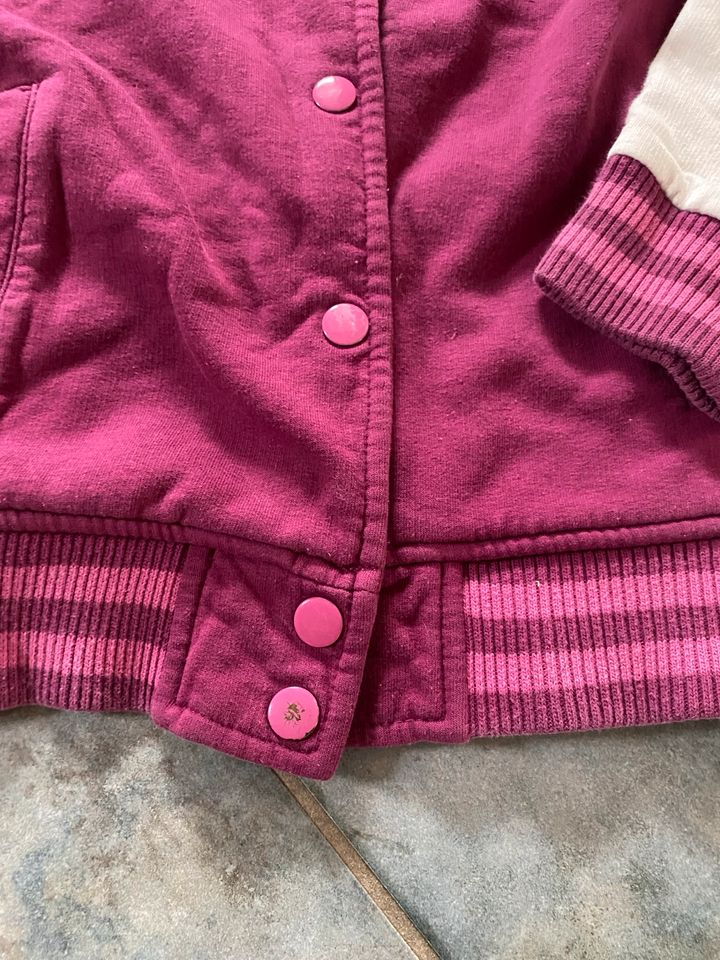 Baseball Jacke rosa pink weiß Gr. 146 152 in Brandenburg - Oberkrämer ...