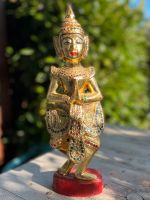 Buddha Statue, Teakholz vergoldet aus Myanmar/Burma, Baden-Württemberg - Lörrach Vorschau