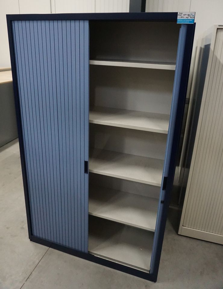 Jalousieschrank, Werkstattschrank Aspa Blau | Metall 195x120x47 in Mehringen