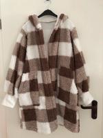 Plüschjacke Teddyjacke Kapuze Shein Gr. 38 braun kariert Bayern - Vohburg an der Donau Vorschau