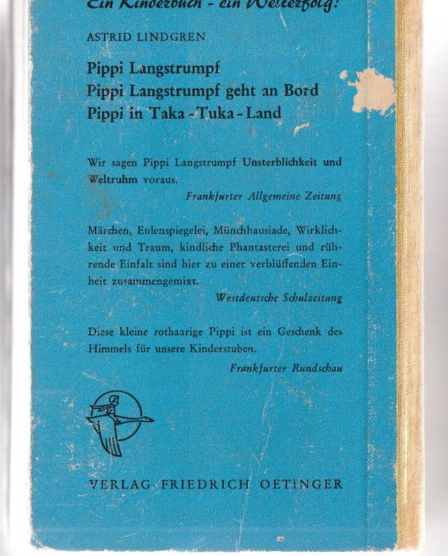 Buch: Pippi in Taka - Tuka Land von Astrid Lindgren in Hamburg