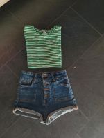 Shirt & Jeansshorts von H&M.Gr. XS, Neuwertig Nordrhein-Westfalen - Gütersloh Vorschau