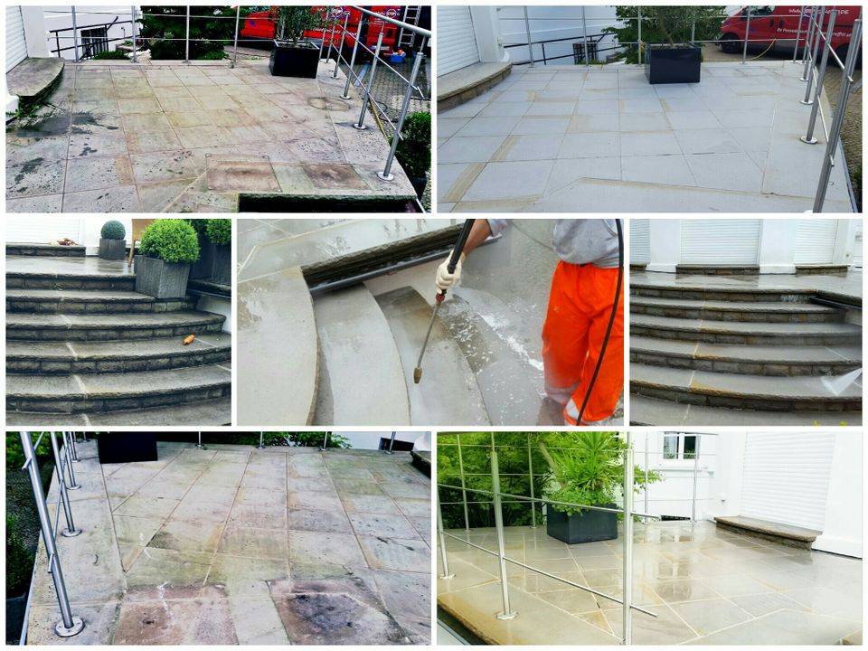 Pflasterreinigung / Terrassenreinigung / Dachreinigung & Schutz in Bergisch Gladbach