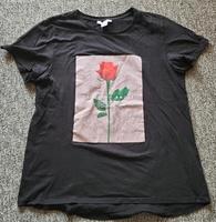 Amisu New Yorker T-Shirt schwarz Blume Gr.M Brandenburg - Premnitz Vorschau