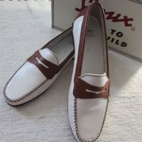 SIOUX * Edle Mokassin Loafer * weiß-braun Lammnappa * 40 (7) Niedersachsen - Bad Bevensen Vorschau