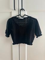Zara Strick Oberteil Shirt mit Muster Gr. S Schwarz Bayern - Wolfratshausen Vorschau