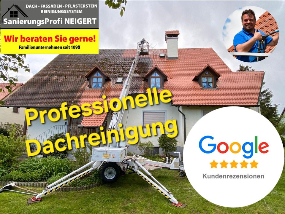 Dachziegelreinigung Dachreinigung Pflastersteinreinigung Terrassenreinigung Hofreinigung Steinreinigung Fassadenreinigung Reinigung Industriereinigung Imprägnierung Versiegelung Dachbeschichtung in Feuchtwangen