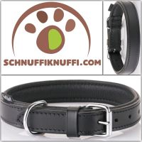 Knuffelwuff Echtleder Hundehalsband Basic Plus schwarz Hessen - Calden Vorschau