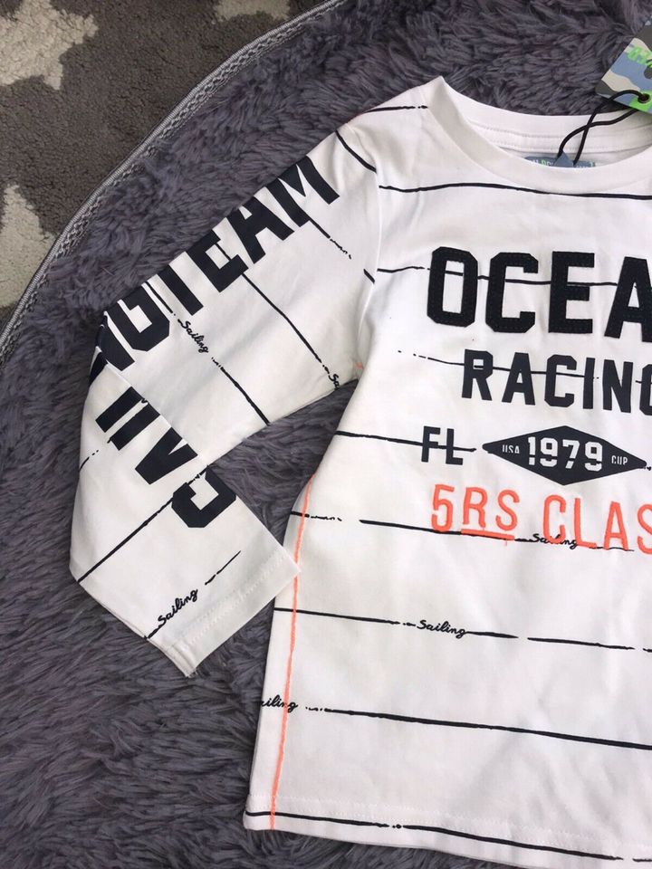 Unlocked cooles Sweatshirt Ocean Racing weiß neu in 104 in Standenbühl