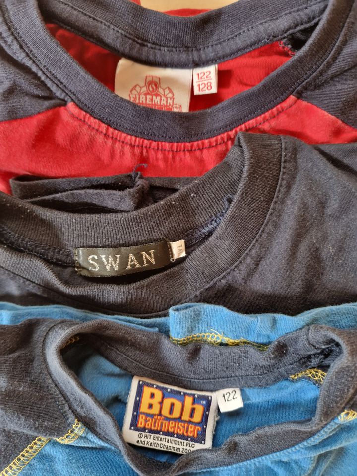 3 T-Shirts, Bob der Baumeister & Feuerwehrmann Sam, Gr. 122 in Göttingen