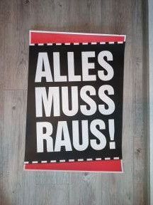 WERBEBANNER und PLAKATE zum RÄUMUNGSVERKAUF in Kappeln