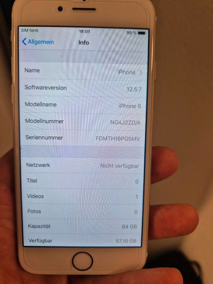 Verkaufe iphone 6 mit 64 GB Weißgold in Apolda
