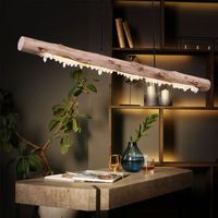 LED - Hängeleuchte Holz-Natur, Kristalle, 100cm Bayern - Fischbachau Vorschau