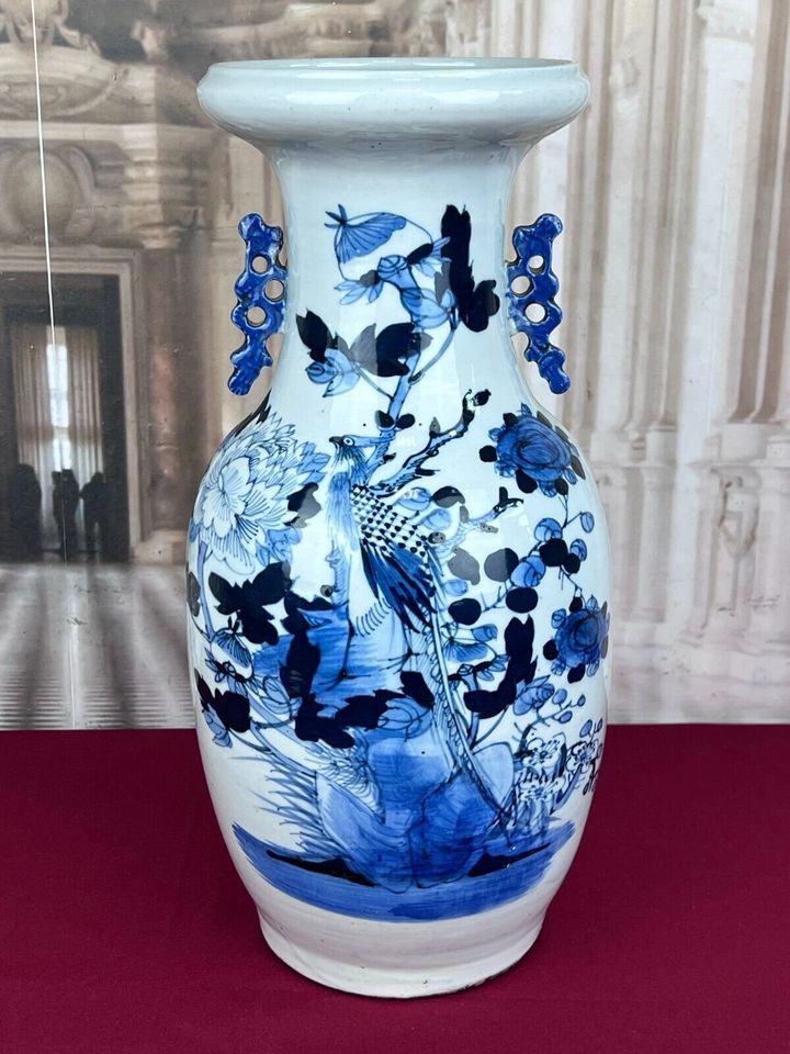 ANTIKE CHINA VASE AUS PORZELLAN PARADIES VOGEL 44cm - Versand kostenlos - Wir sind für Sie da lokal in 86830 Schwabmünchen oder online ARTHOME24 in Schwabmünchen