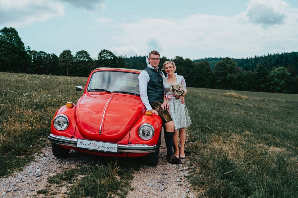 Hochzeitsauto Oldtimer VW Käfer Cabrio mieten & selber fahren in Viechtach