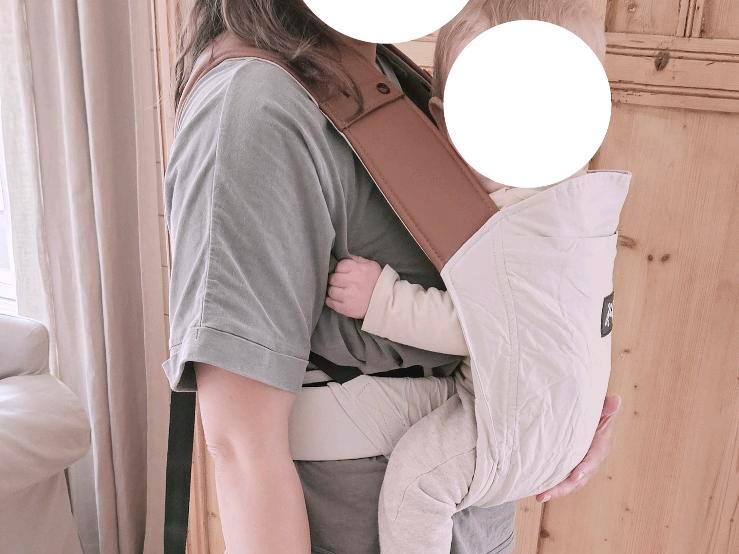 Rookie Revolution Babytrage auch für Newborn Leder Beige in Issum