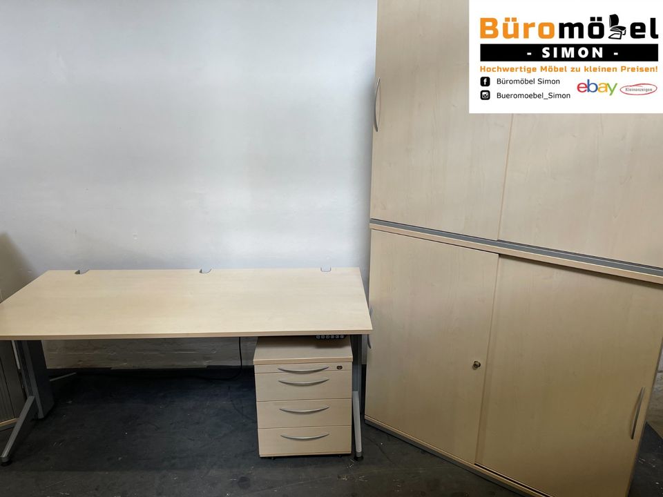 ❗️50x König Neurath Komplettset Ahorn/ Variationen/ Büroeinrichtung/ Sideboards/ elektrisch Höhenverstellbare Schreibtische/ Aktenschrank/ Rollcontainer/ Stehtisch/ Bürocontainer/ Hochwertig in Linden